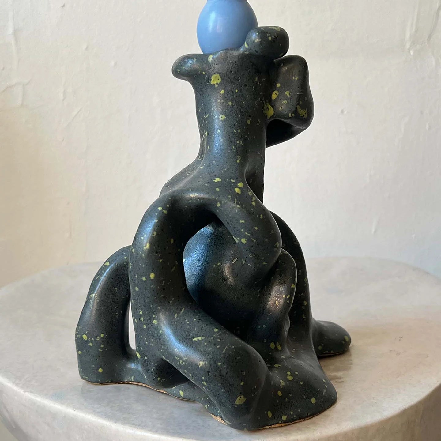 QUARRY /NW Candleholders- Gray/Black with Speckled Yellow