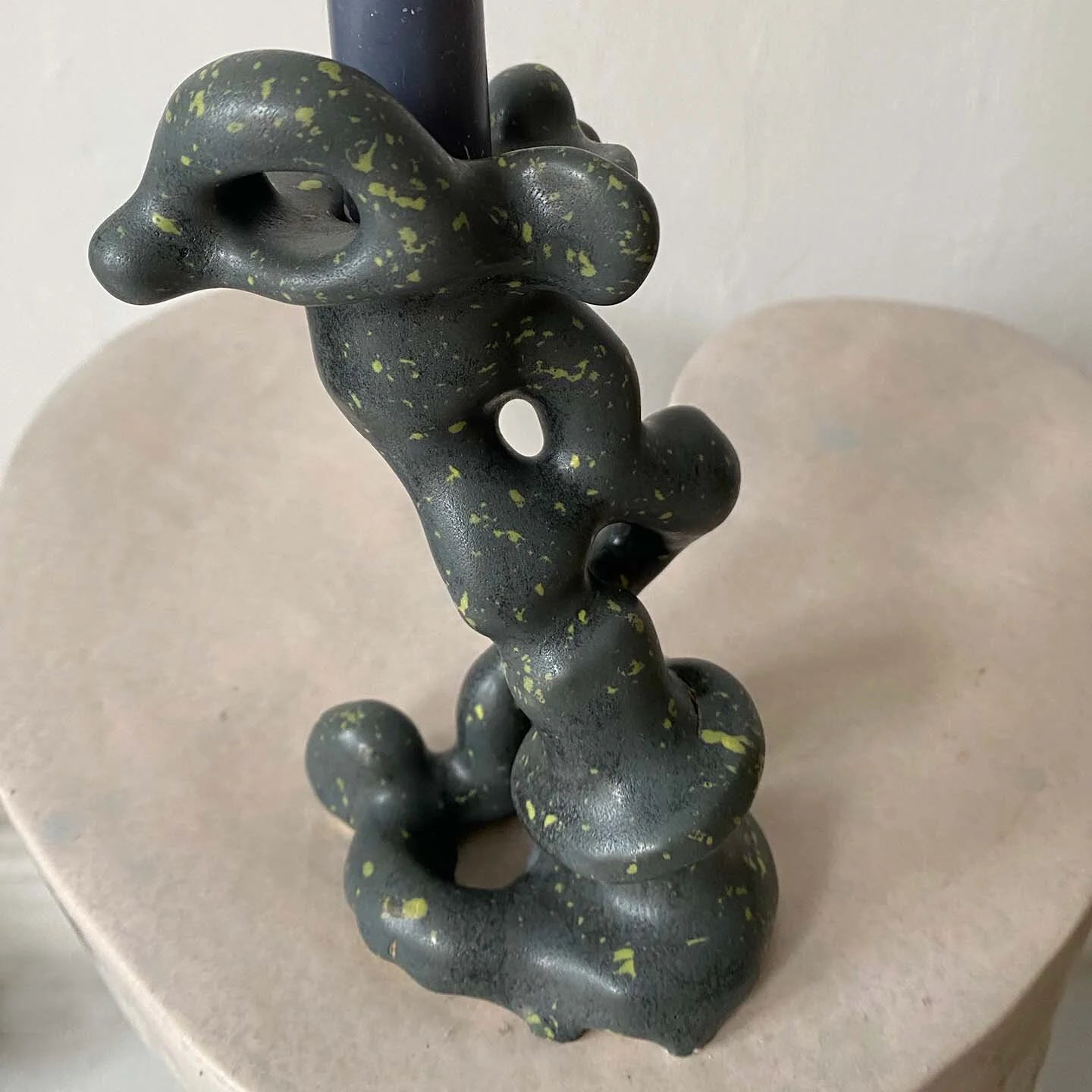 QUARRY /NW Candleholders- Speckled Gray/Black