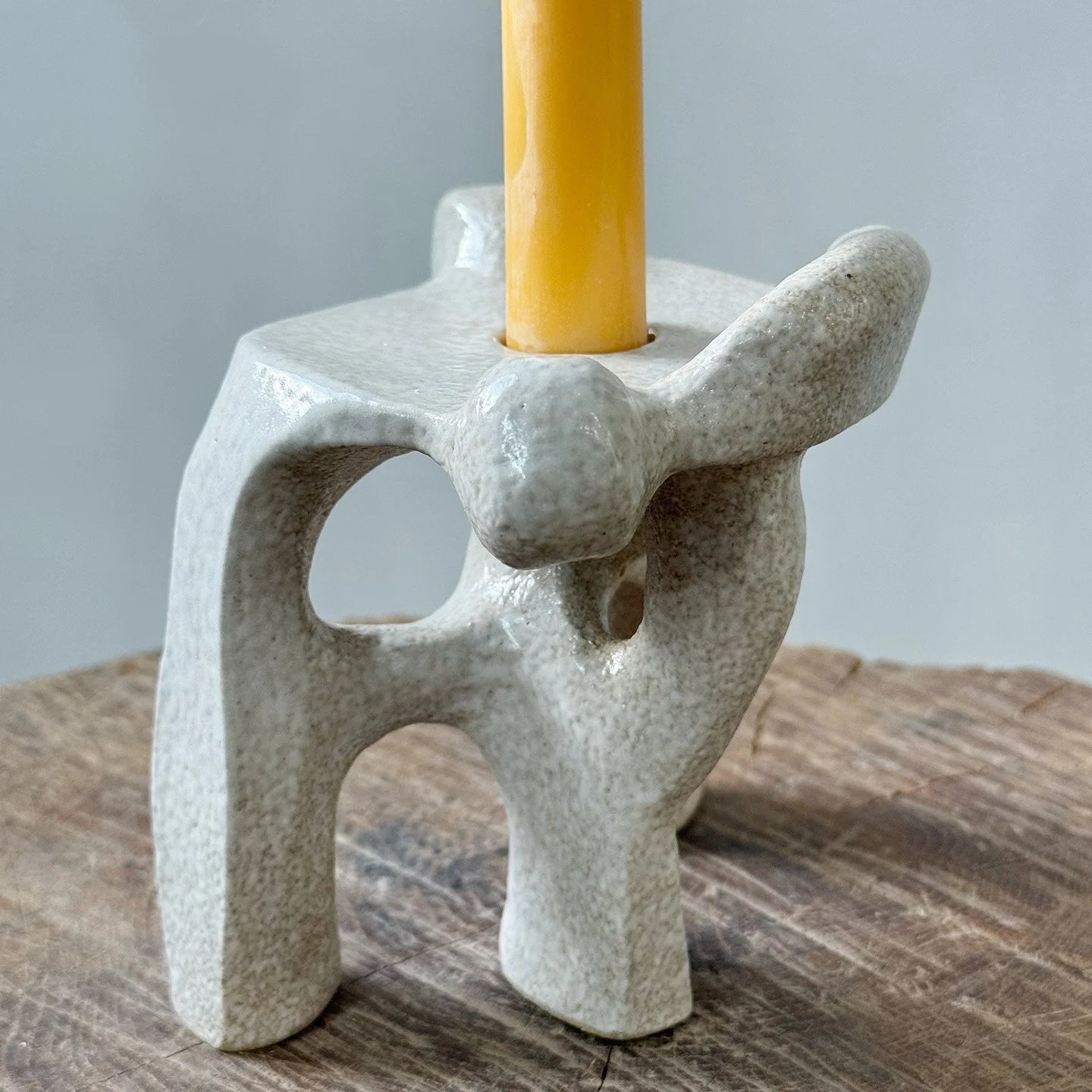 QUARRY /NW Candleholders- Lightly Textured White