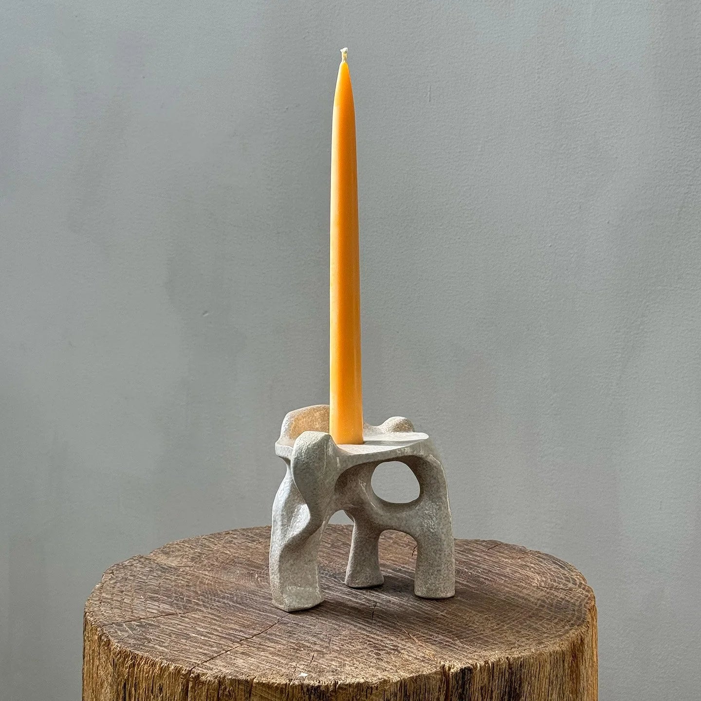 QUARRY /NW Candleholders- Lightly Textured White