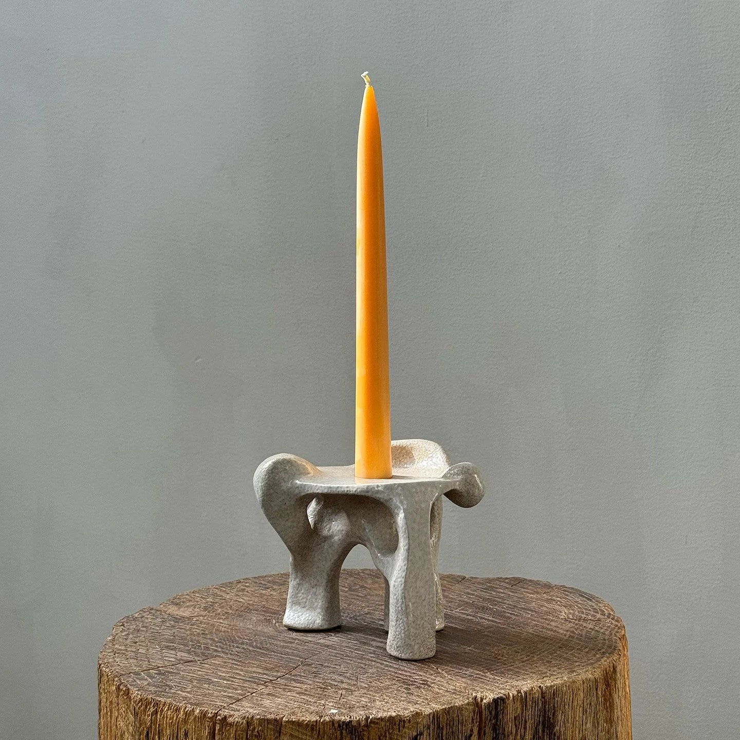 QUARRY /NW Candleholders- Lightly Textured White