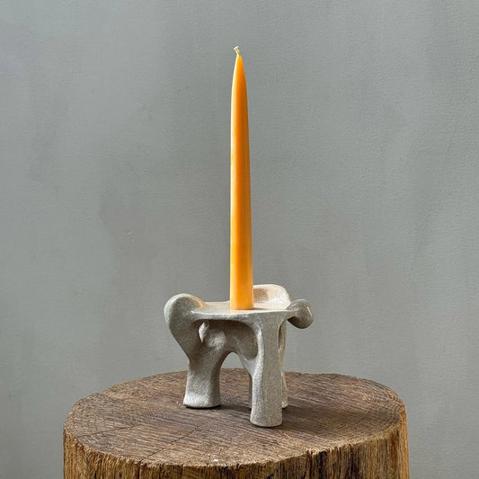 QUARRY /NW Candleholders- Lightly Textured White