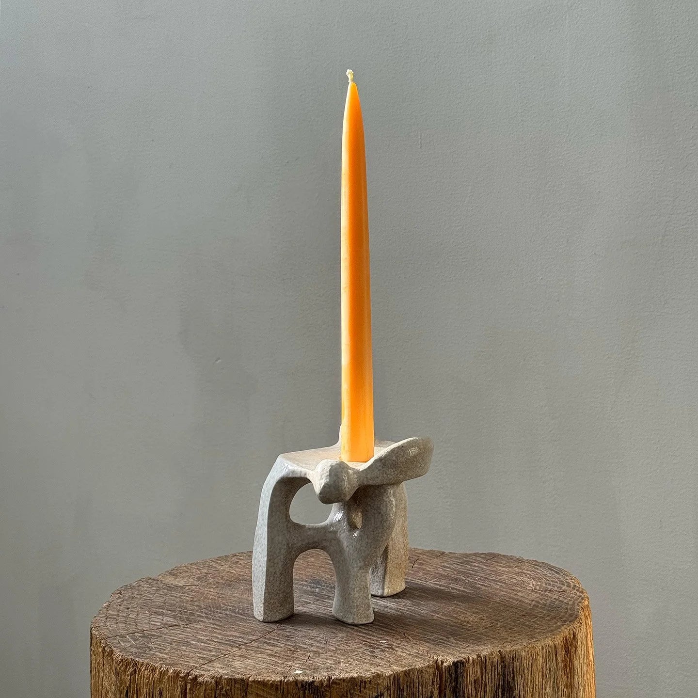 QUARRY /NW Candleholders- Lightly Textured White