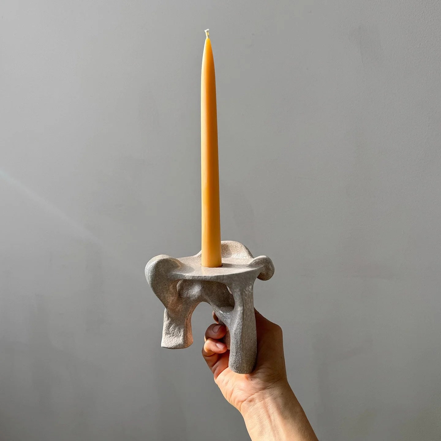 QUARRY /NW Candleholders- Lightly Textured White