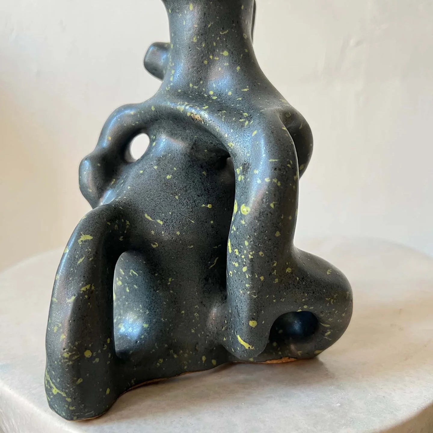 QUARRY /NW Candleholders- Gray/Black with Speckled Yellow