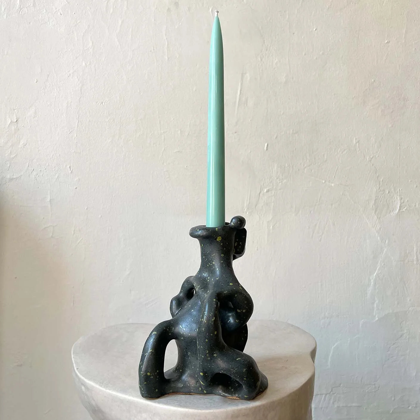 QUARRY /NW Candleholders- Gray/Black with Speckled Yellow