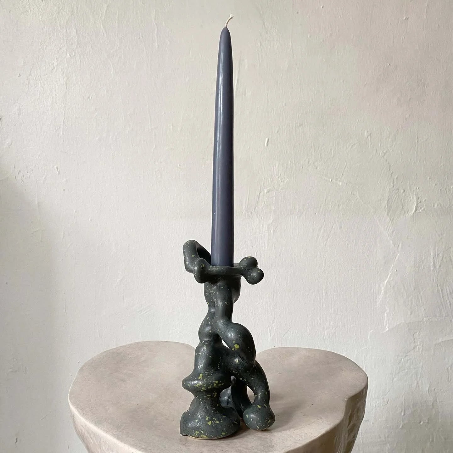 QUARRY /NW Candleholders- Speckled Gray/Black