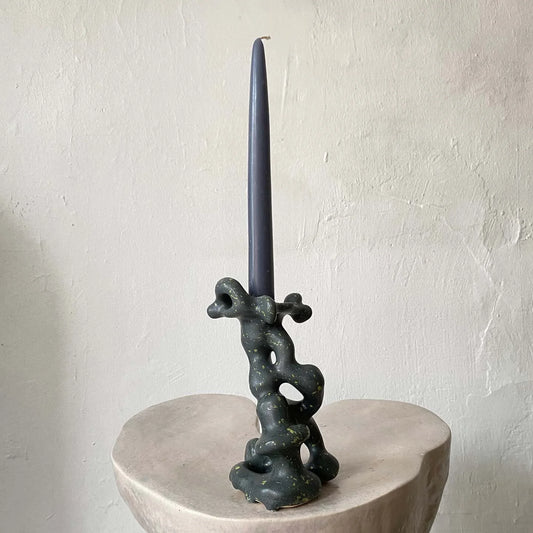 QUARRY /NW Candleholders- Speckled Gray/Black