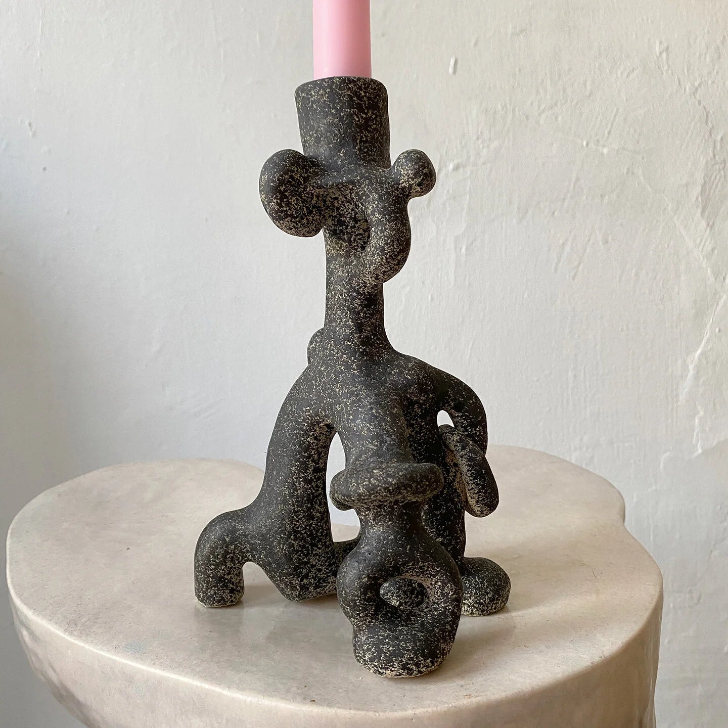 QUARRY /NW Candleholders- Tall Speckled Black