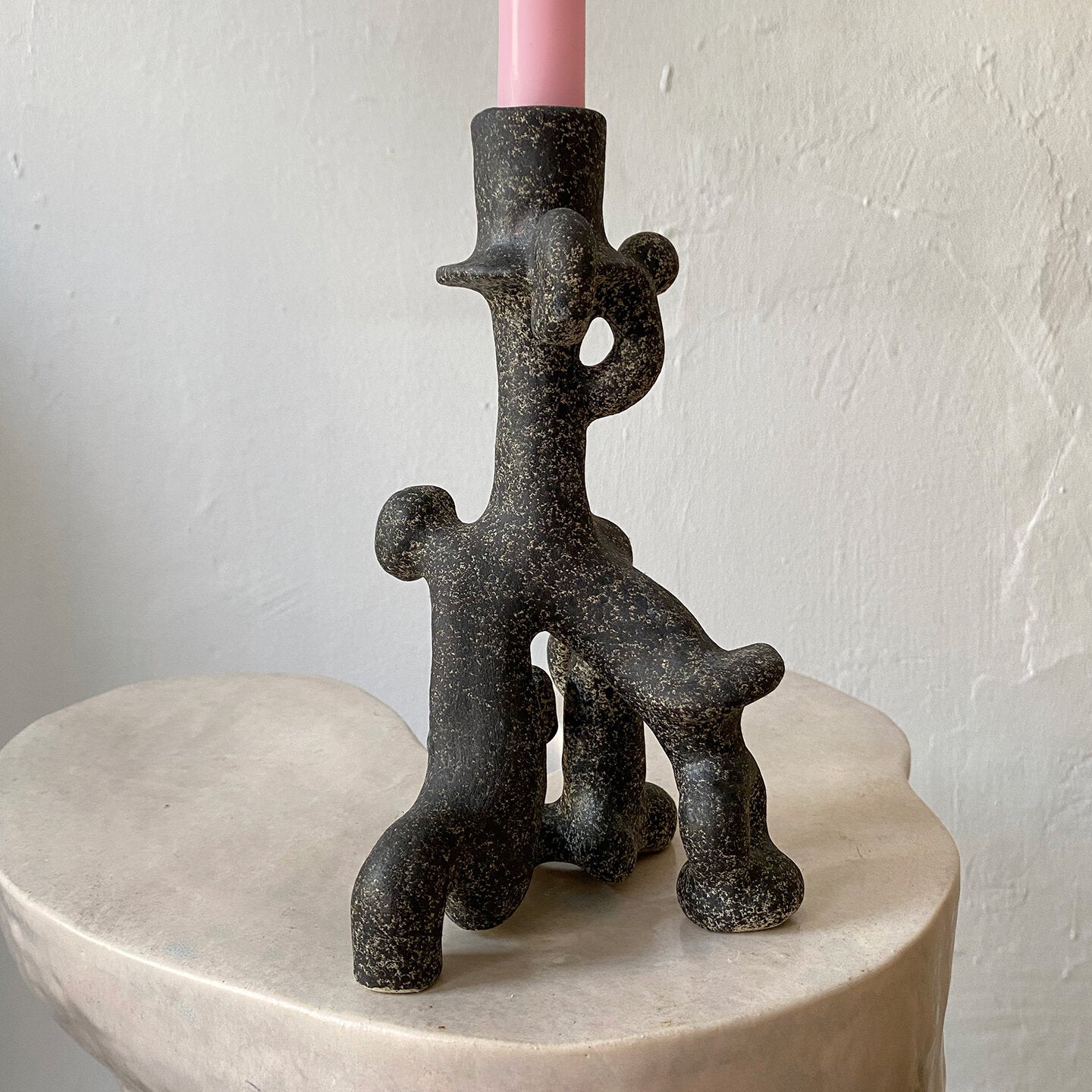 QUARRY /NW Candleholders- Tall Speckled Black