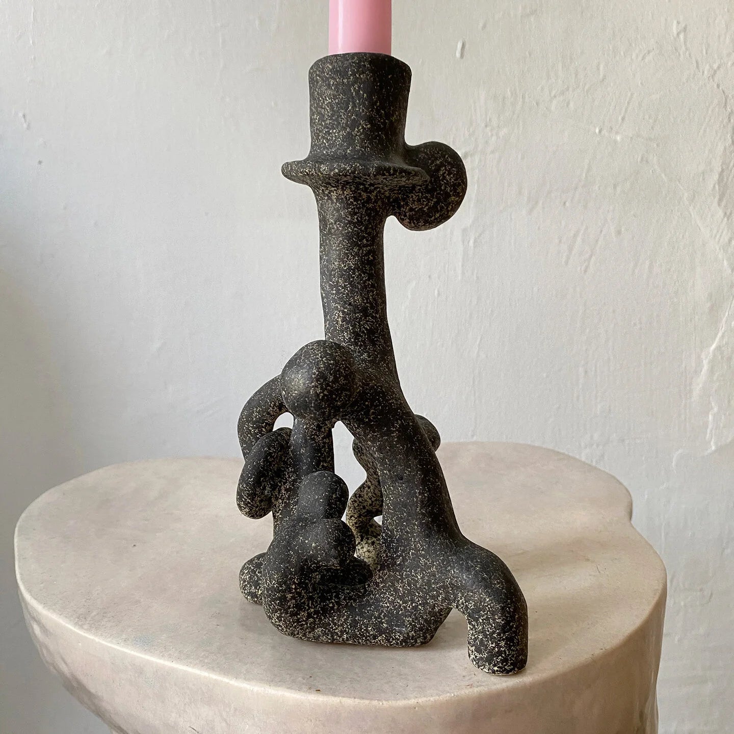 QUARRY /NW Candleholders- Tall Speckled Black