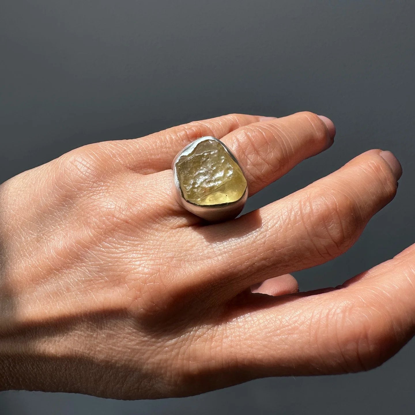Libyan Desert Glass Ring-A
