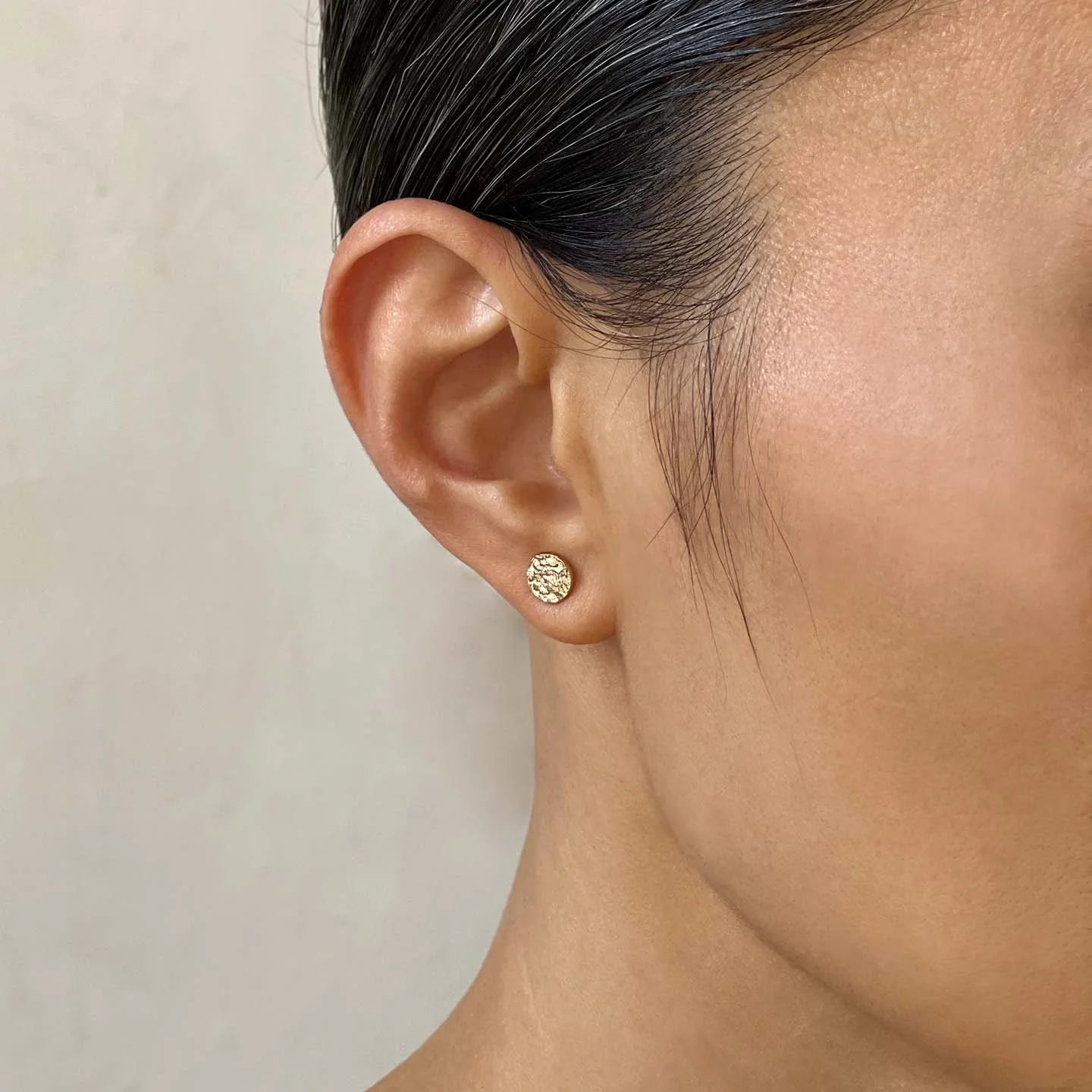 Textured Disc Earring