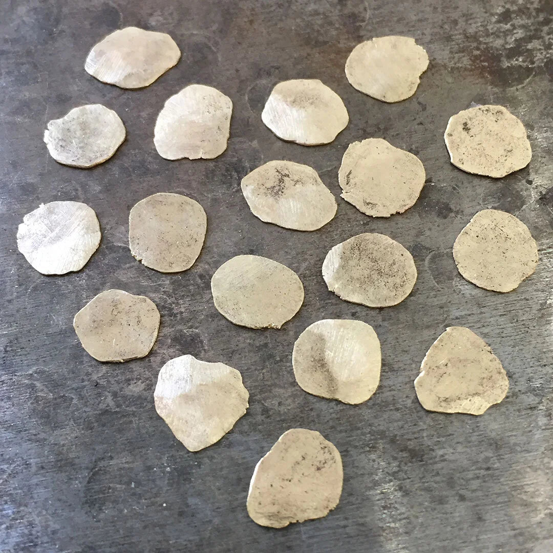 Hand-Forged Domed Disc Earring
