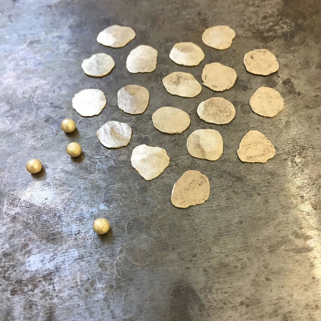 Hand-Forged Domed Disc Earring